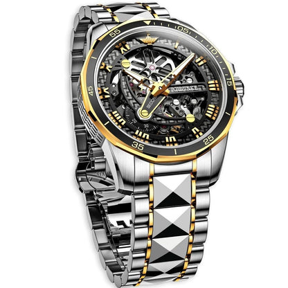 Ambassador Series Men's Watch 3178OUPINKE, JDRP Luxury, Gold Black Face, Design Image