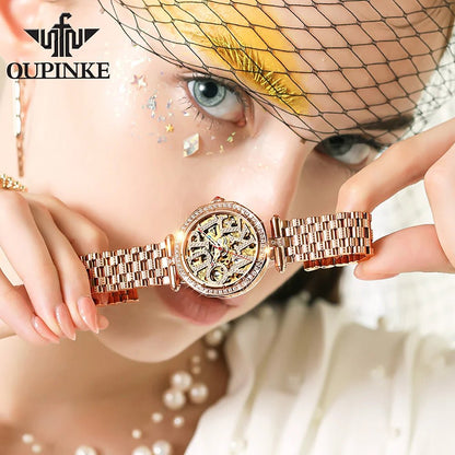 Design, Gold Diamond Face, Stainless Strap, Design Image 3