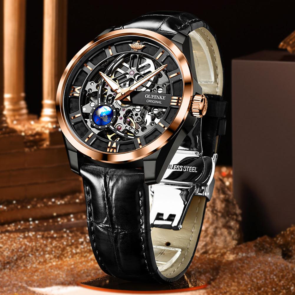  JDRP Luxury, Rose Face, Black Strap, Design Image 2