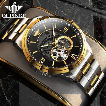 Design 1, Gold Black Face, Design Image, Imported Japanese Mechanical Movement