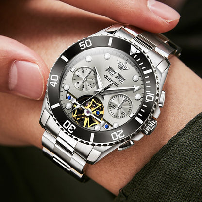 OUPINKE 3229 Submarine Mechanical watch gray dial wrist everyday style