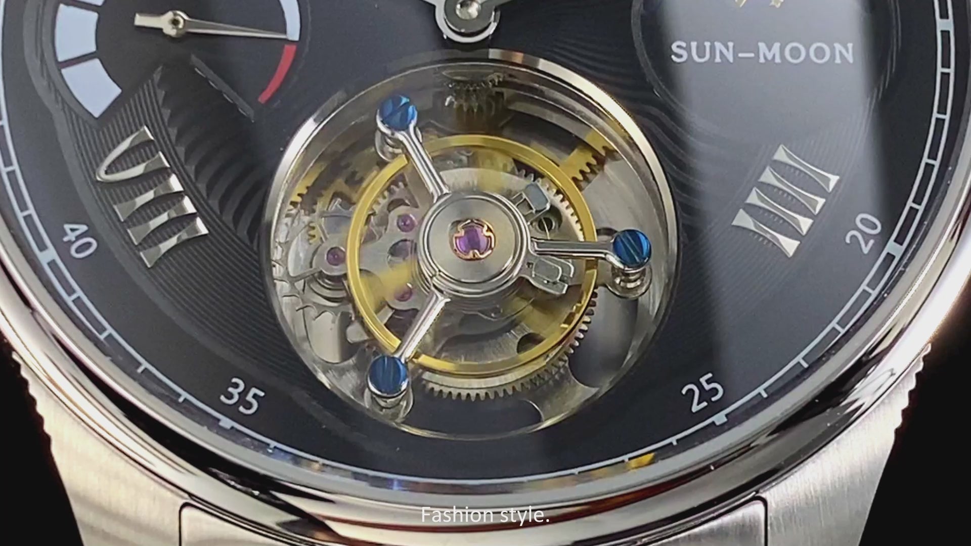 Tourbillon Automatic Men's Watch 8001 OUPINKE Video 1