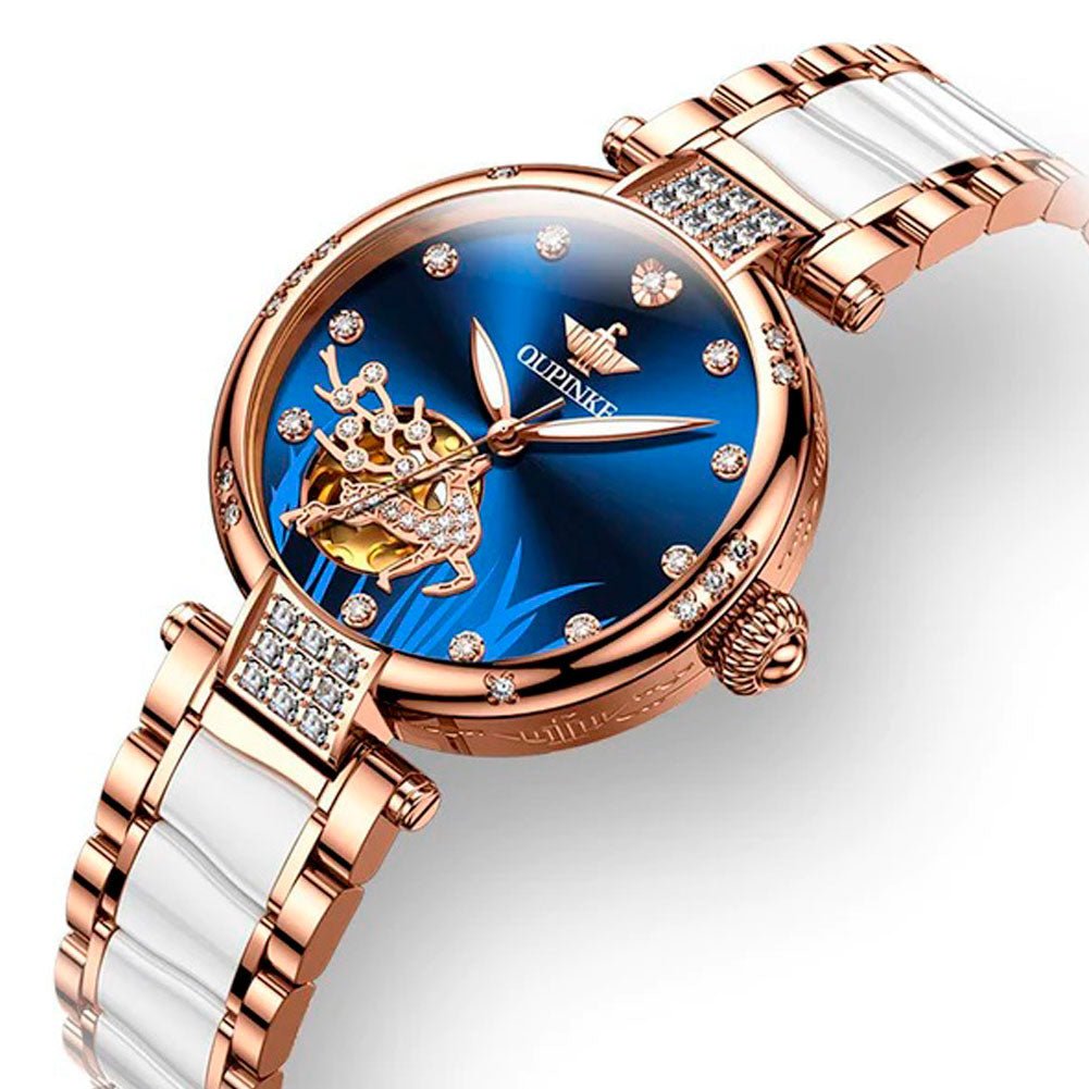 Royal Valet Ladies Watch 3211 OUPINKE, JDRP Luxury, Blue Face, Design Image