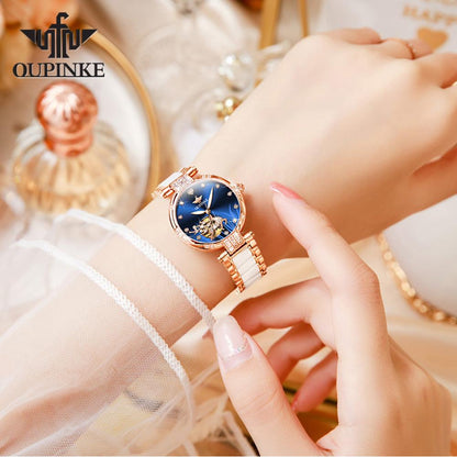 Royal Valet Ladies Watch 3211 OUPINKE, JDRP Luxury, Blue Face, Design Image