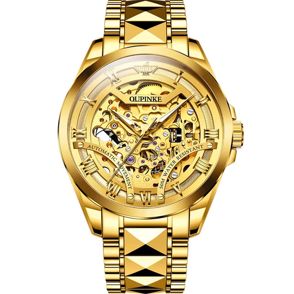 Sports Time Men's Watch 3210 OUPINKE, JDRP-Luxury.com, Gold Face, Front Image