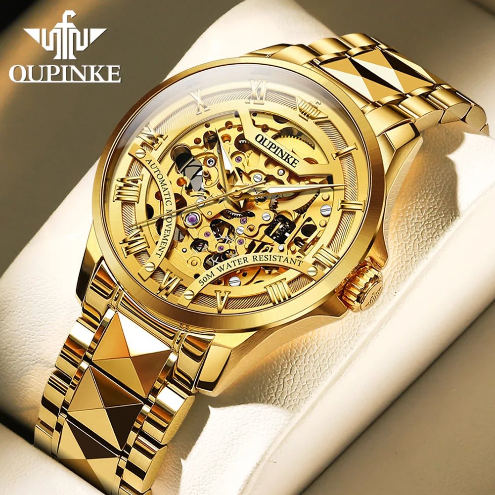 Sports Time Men's Watch 3210 OUPINKE, JDRP-Luxury.com, Gold Face, Design Image