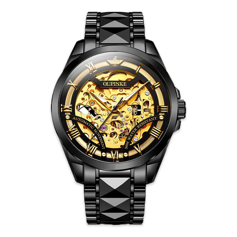 Sports Time Men's Watch 3210 OUPINKE, JDRP-Luxury.com, Black Face, Front