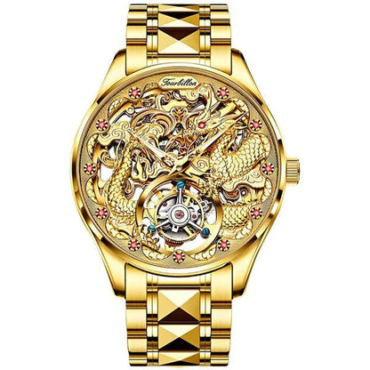 Tourbillon Flying Dragon 3176-OUPINKE Watch, JDRP Luxury, Skeleton Face, Front Image